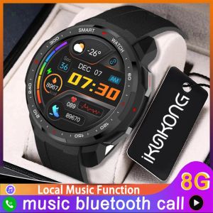 Relojes 2022 nuevos hombres inteligentes reloj 8G Memoria Bluetooth Llame a IP68 Waterproof Smartwatch Men GPS Tracking Music Local Watch para Android IOS