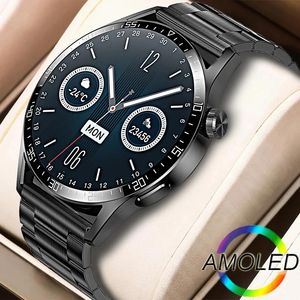 Horloges 2022 Nieuwe NFC Bluetooth-oproep Smart Watch Heren Full Touch Sport Fitness Horloges Draadloos opladen Waterdichte smartwatch voor Android