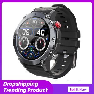 Bekijkt 2022 nieuwste robuuste Smart Watch Outdoor Large Men's Watch Sport Watches IP68 Waterdichte stoere smartwatch voor mannen voor hardwerkers