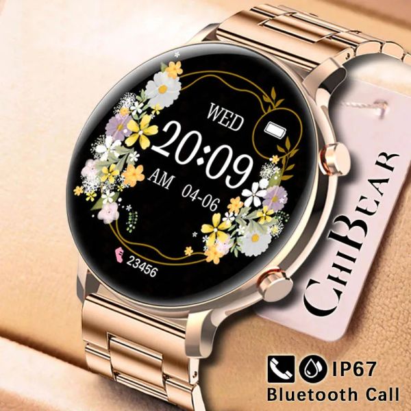 Montres 2023 Fashion Women Smart Watch ECG + PPG Health Watch Diy Custom Dial Sport Bracelet Cal cadran imperméable Smartwatch Android iOS