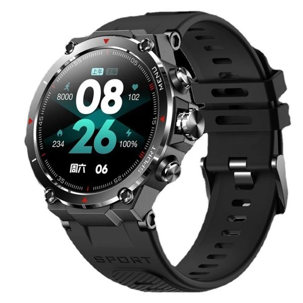 Montres 2023 GPS Smart Watch AMOLED Affichage 24h Monitor de santé 5 ATM de la batterie Smartwatch pour les hommes avec chargeur magnétique