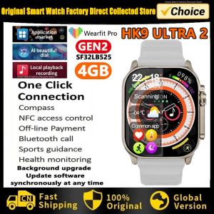 Relojes 2023 HK9 Ultra 2 AMOLED Smartwatch Men HK8 CHATGPT NFC Smart Watch 2GB Rom Dynamic Island AI Watch Face For Android IOS