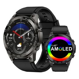 Bekijkt 2023 Luxe nieuwe mannen Smart Watch 1.43 '' 466*466 AMOLED 400MAH Smartwatch NFC Bluetooth Telefoongesprek IP68 Waterdichte sporthorloges