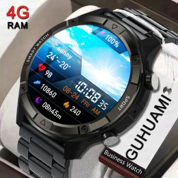 Montres 2023 New Bluetooth Call Watch 454 * 454 AMOLED 1,39 pouces Screver Smart Watch Afficher toujours le temps 4 Go de musique locale Smartwatch Men