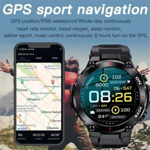Montres 2023 New GPS Smart Watch Sports Fitness Bracelet Call Rappel Rappelle cardiaque IP68 Smartwatch imperméable pour les hommes Android iOS Montres