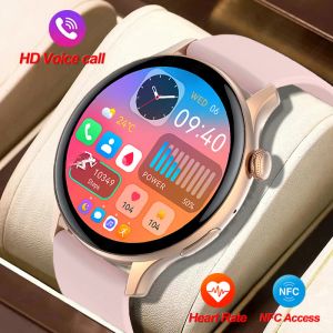 Montres 2023 NOUVEAU NFC BLUETOOTH CALL WEMMES SMART Watch AMOLED Full Touch Fitness Imageproofr Men Smartwatch Lady Clock pour Android iOS
