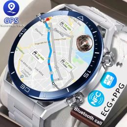 Montres 2023 Nouveau NFC ECG + PPG Bluetooth Call Smartwatch GPS Tracker Motion Bracelet Fitness pour Huawei Watches Ultimate Smart Watch Men