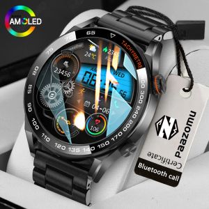 Horloges 2023 NIEUW Smart Watch Men AMOLED 1.46inch HD -scherm NFC Hartslag Bluetooth Oproep IP68 Waterdichte smartwatch voor Huawei Xiaomi