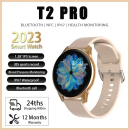 Montres 2023 nouveau T2 Pro montre intelligente homme rond Bluetooth appels surveillance de la santé Smartwatch homme femmes sport Fitness montres pour Xiaomi