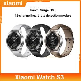 Bekijkt 2023 Nieuwe Xiaomi Watch S3 ESIM -versie Hartslag Slaapdetectie 5ATM Waterdichte sporttracking Smartwatch voor vrouwen of man