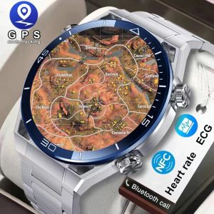Montres 2023 NFC AMOLED Smartwatch Men's Custom Dial Answer Phone Sport GPS Motion Track Compass étanche Smartwatch Huawei Ultimate