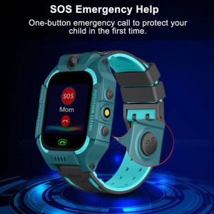 Montres 2023 Smart Kids Regardez la carte de message d'appel GPS SIM SMAPHOP Smartwatch pour les enfants S0S Photo Remote pour iOS Android authentique cadeaux