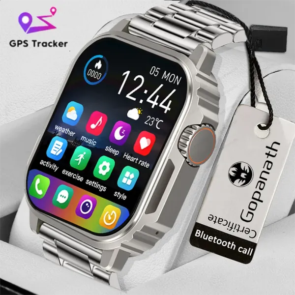 Montres 2023 Smart Watch for Men Android Bluetooth appelez ip68 imperméable de la pression artérielle Fitness GPS Tracker NFC Smart Watch pour Xiaomi