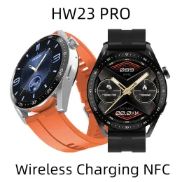 Bekijkt 2023 Smart Watch Ultra HW23 Pro NFC Smartwatch Men Women Bluetooth Calls Wireless Charging Fitness Bracelet 1,52 inch HD -scherm