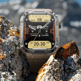 Watches 2024 MK66 Smart Watch Men Grand Batterie Playage de lecture de la musique IP68 IP68 APPLAYER BLUETOTH CALL SPORTS Smart Watch