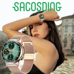 Relojes 2024 Nuevo AMOLED Smart Women Women Bleutooth Llame Smartwatch Voice Assistant Watchtracker Sports Watches Imploud Rechan Ladies