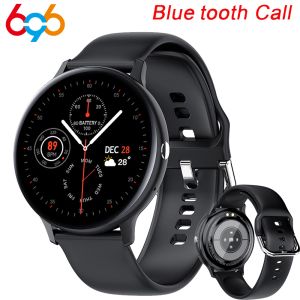 Bekijkt 2024 Nieuwe mannen Blue Tooth Call Smart Watches Heart Regy Sports Fitness Tracker Polsband Waterdichte muziek Women Smartwatch Music