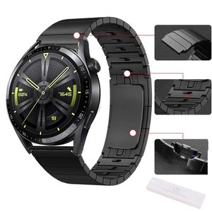 Montres 22mm bracelet de montre intelligente pour Huawei montre GT3 46mm en acier inoxydable Correa bracelet de montre en métal pour GT2 46mm GT2e GT Runner bracelet