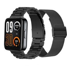 Montres Bracelet de montre en acier inoxydable de 22 mm pour Realme Watch 3 Pro, accessoires de montre intelligente, bracelet en métal pour Realme Watch 2/2 Pro