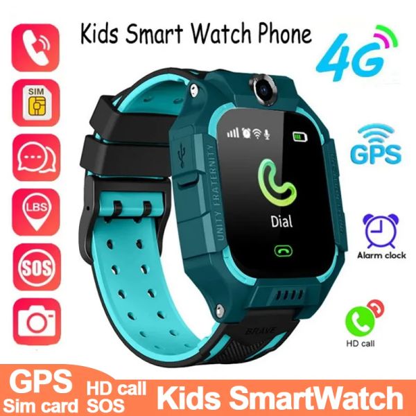 Montres 2G / 4G pour enfants GPS Watch HD Appeler SOS Emergency Alarm Smart Watch For Kids Student Smartwatch avec une caméra Watch Children Watch