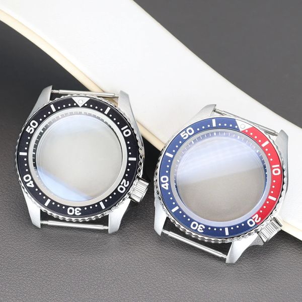 Relojes 42.5 mm Caso de reloj para hombres Mod SKX SKX009 SKX013 SKX007 Partes para Seiko NH35 NH36 Movimiento 28.5 mm Accesorios de cristal de zafiro Dial