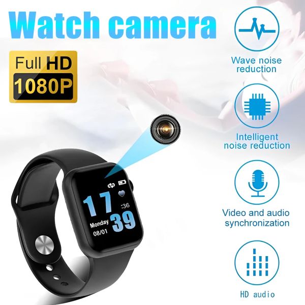 Relojes 4256GB Smart Watch 1080p Mini Camera Audio Video Recorder HighFinition Video Rideo Reduce la grabación Smart Watch