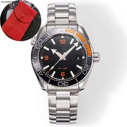 relojes 43 mm de color naranja Ceramic Bisel Diseñador Reloj de movimiento automático de alta calidad Sapphire impermeabilizante de lujo de lujo