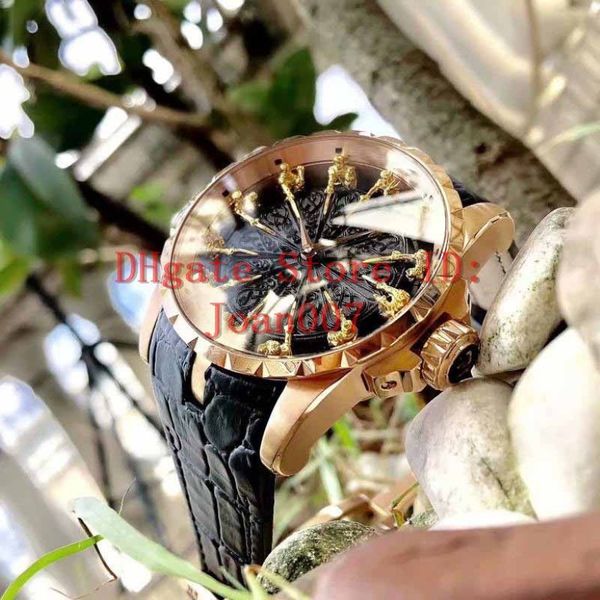 Montres 45 mm 12 personnages de roi Décoration Mouvement automatique Mécanique Men de montre Big Dial Mens Watches Rd Watch223f