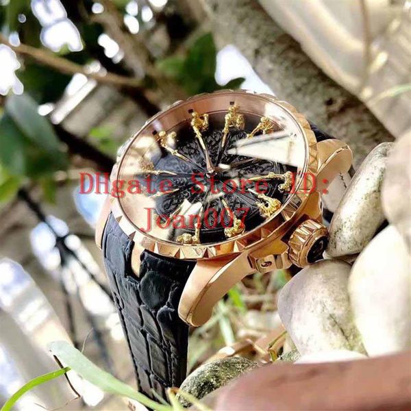 Montres 45mm 12 personnages roi décoration mouvement automatique montre mécanique hommes grand cadran montres pour hommes rd watch2985