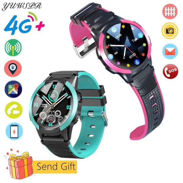 Relojes 4G Kid Smart Watch Niño Posicionamiento Rastreador Pulsera IP67 Impermeable WIFI LBS GPS SOS Videollamada Monitor Tarjeta SIM Red FA56