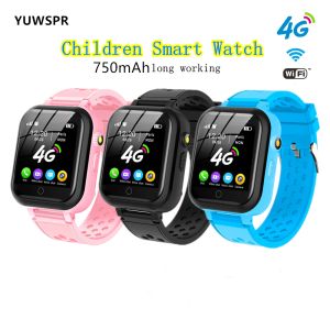 Bekijkt 4G Kids GPS Tracker Smart Watches Remote Monitor GPS WiFi Locatie Video Call Waterdichte Tracking Sim Baby Smart telefoonklok T16