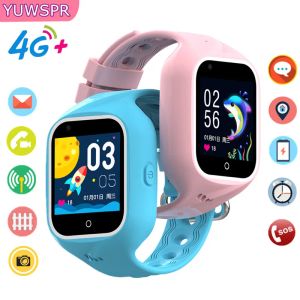 Bekijkt 4G Kids Smart Watch Mobile Phone SOS WiFi LBS GPS POSITIONING TRACKER IP67 Waterdichte videogesprek Remote Monitoring Camera DF60