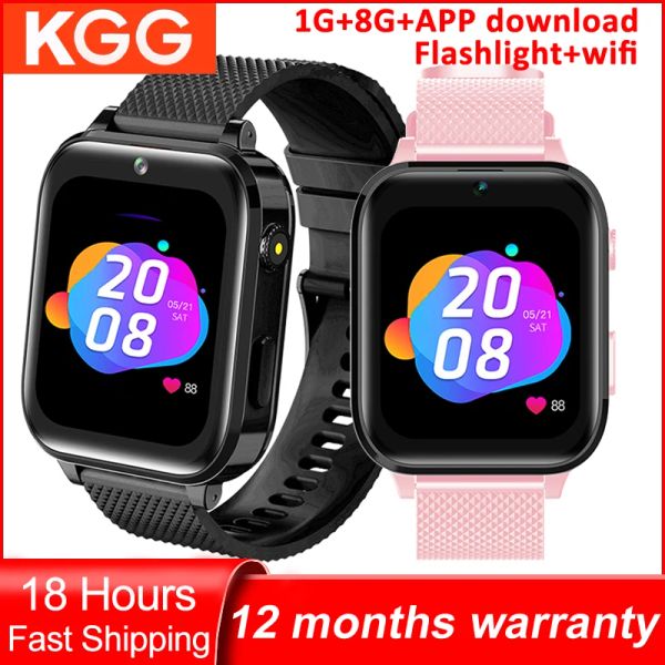 Reloj 4G niños Smart Smart Watch Phone 1G RAM 8G ROM GPS HD Video llamadas SOS 1.7 pulgadas Pantalla para niños Smartwatch Reloj With Appad