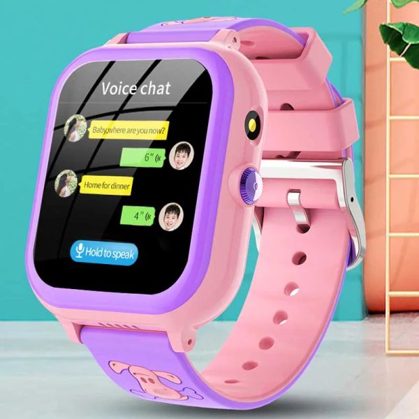 Reloj 4G Kids Smartwatch Phone GPS Wifi Lbs Ubicación 1G+8G Llamada Atrás Back Monitor SOS Tracker Implaz de agua para niños Reloj de teléfono inteligente