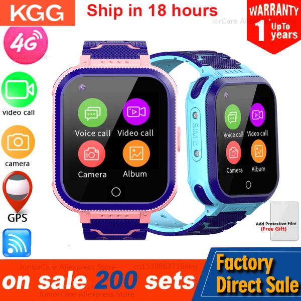 Montres 4G Smart Watch for Children IP67 IP67 GPS imperméable WiFi Smart Watch Kids with SOS FOLKING VIDEO VIDEO CALN GAGNE POUR 312Y