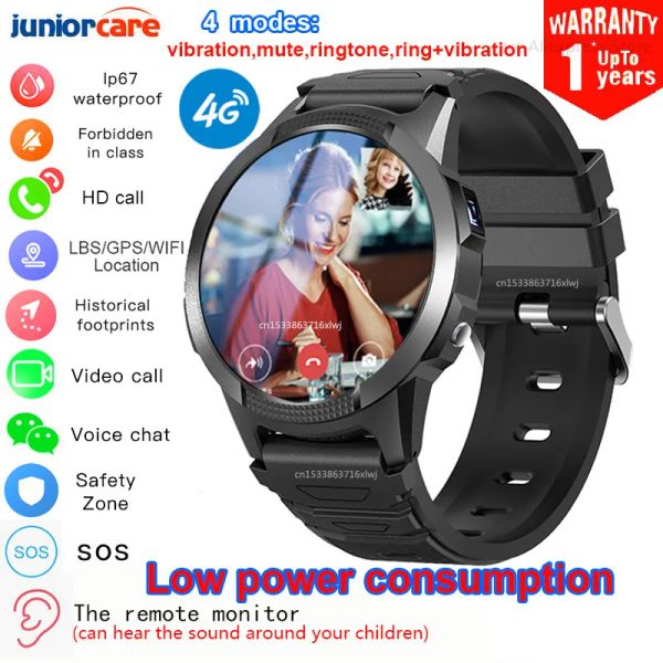 Mira 4G Smart Watch para niños impermeables con GPS wifi sos vibration mute 2 vías de la cámara de llamada de la cámara de la cámara de video