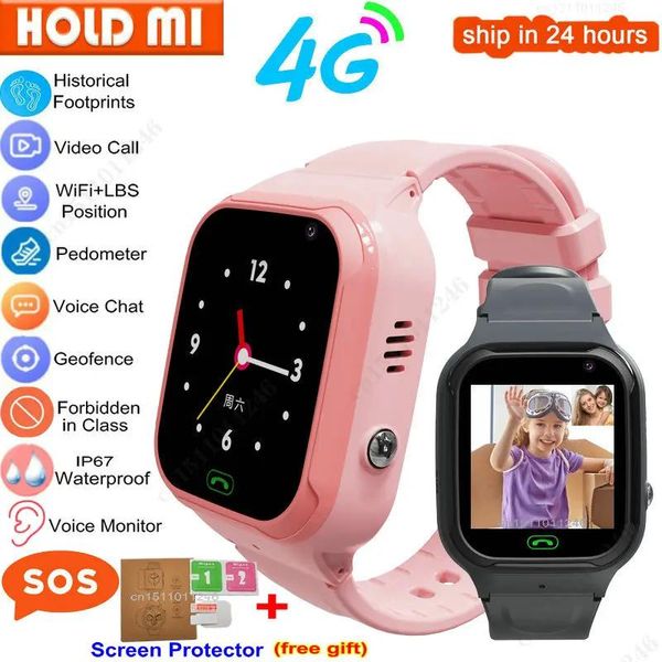 Relojes 4G reloj inteligente niños Wifi videollamada SOS Tracker IP67 impermeable cámara inteligente para niños VS Y95 A36E reloj de teléfono para niños