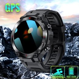 Kijkt 5 ATM Smart Watch Men Tactical Military voor Xiaomi Android IP68 waterdichte horloges Sports Fitness SmartWatch GPS Integrado 2023
