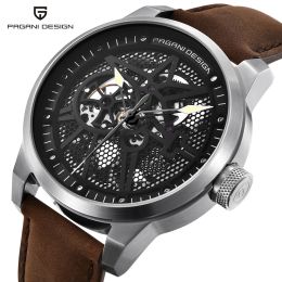 Montres 52 mm Pagani Design Automatic Big Mens Watch G3265Z Mouvement en cuir Conception spéciale Style Cool High Quality