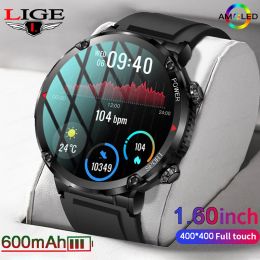 Montres 600 mAh grande batterie montre pour hommes Smart Watch Men Men IP68 Smartwatch Smartwatch AMOLED HD Screen Bluetooth Call Sports Bracelet