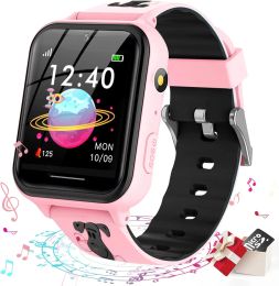 Bekijkt A2 Game 2G Children Smart Watch HD -oproep met 1G SD Card Alarmklok Muziekvideospeler zaklamp Kids Telefoon Smartwatch