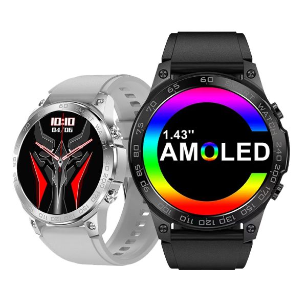 Montres AMOLED SMART Watch Men 400mAh GPS GPS NFC Bluetooth Call IP68 Sport de fitness imperméable Sport Smartwatches pour femmes iOS Android Phone 2023