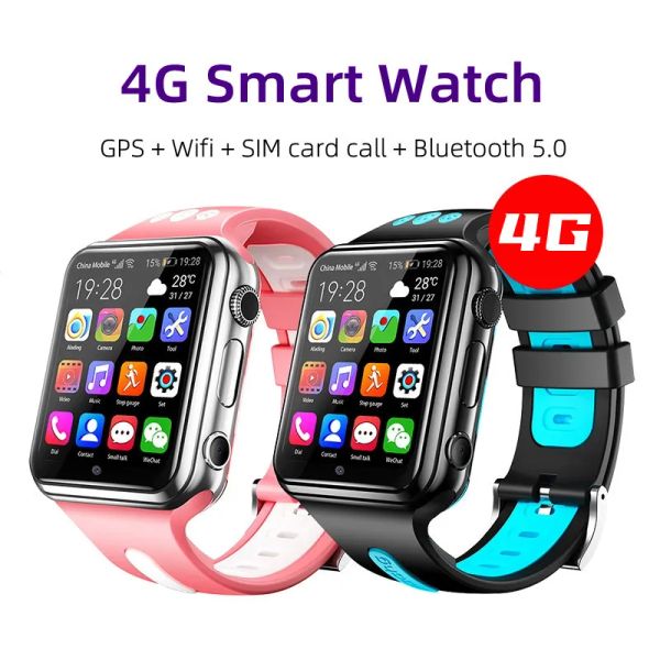 Montres Android 9.0 4G Smart Watch W5 Kids GPS Positionnement Regardez Dual Camera Shooting Recording WiFi Internet garçons et filles Appels vidéo