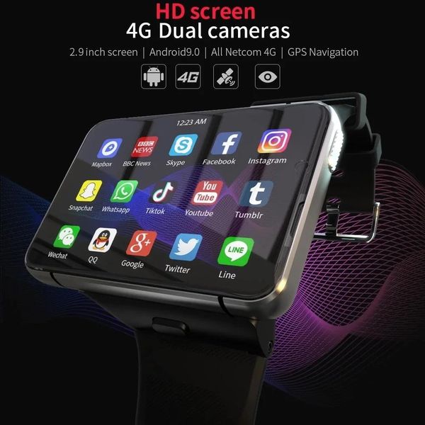 Relojes APPLLP MAX Android reloj teléfono doble cámara videollamadas 4G Wifi Smartwatch hombres usan OS Google GPS wifi banda desmontable