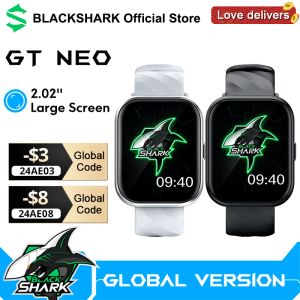 Montres Black Shark Watch GT Neo Global Version 24h Health Monitoring 2.02 Large Affichage 7 jours Life de batterie 100+ Modes de sport IP68