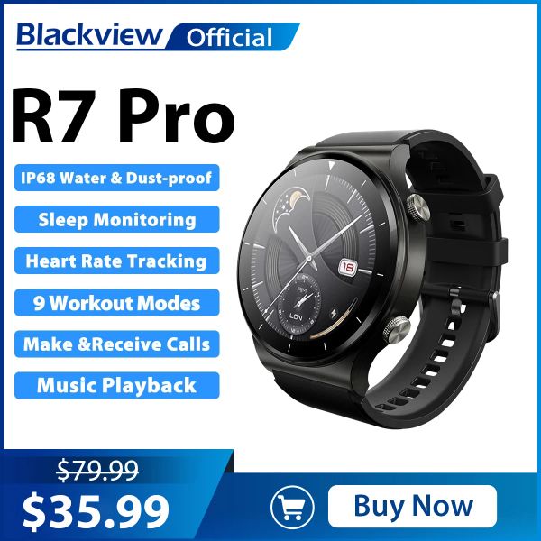 Relojes Blackview 2023 R7 Pro IP68 Fitness impermeable Smart Watch Bluetooth Calling Storage Smartwatch para hombres Mujeres Android IOS