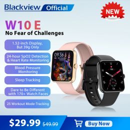 Montres Blackview IP68 Smartwatch W10E Men Women Sports Watch Horloge Sleep Monitor Fiess Tracker Heart Rate Smart Watch pour iOS Android