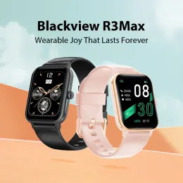 Regardez Blackview R3 MAX Smartwatch imperméable, moniteur de fréquence cardiaque, Touch Fitness Tracker, Sport Bluetooth Smartwatch pour les hommes femmes