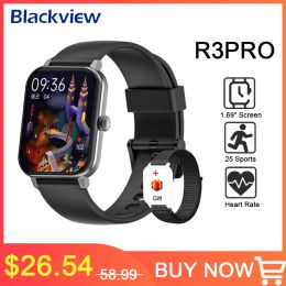 Relojes Blackview Smart Watch for Men Women Smartwatch R3 Pro Blood Oxygen Sleep Heart Rele Monitor Deportes deportivos digitales Sin mecánico