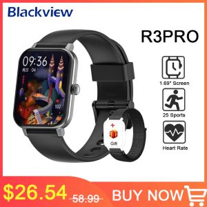 Regarde Blackview Smart Watch for Men Women Smartwatch R3 Pro Blood Oxygen Sleep Sleep Heart Money Digital Sports Watch Aucune mécanique